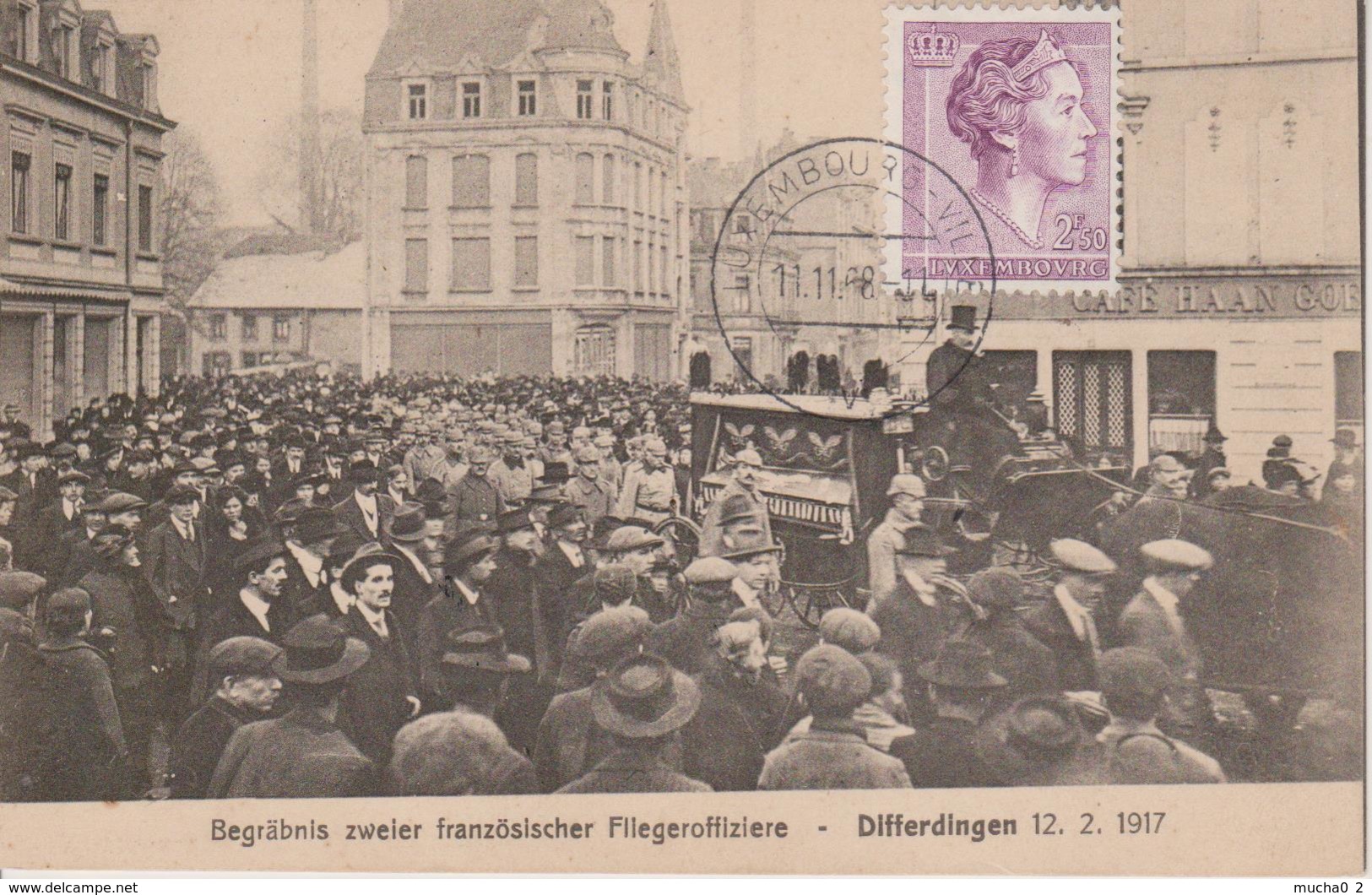 DIFFERDANGE - ENTERREMENT DE 2 AVIATEURS FRANCAIS LE 12.02.1917 - Differdange
