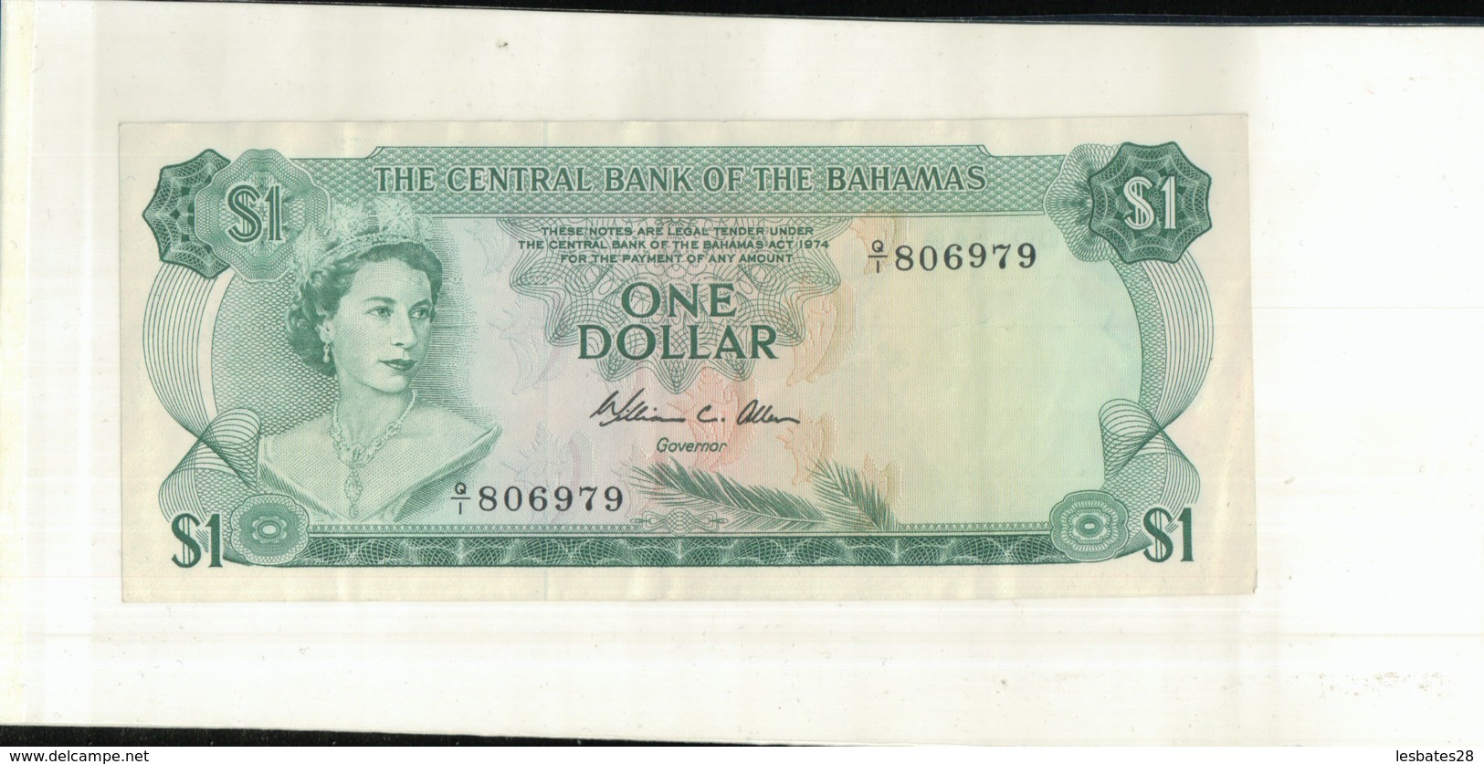 Billet  BAHAMAS 1 One Dollar 1974- The Central Bank Of The Bahamas    (Mai 2020  013) - Bahamas