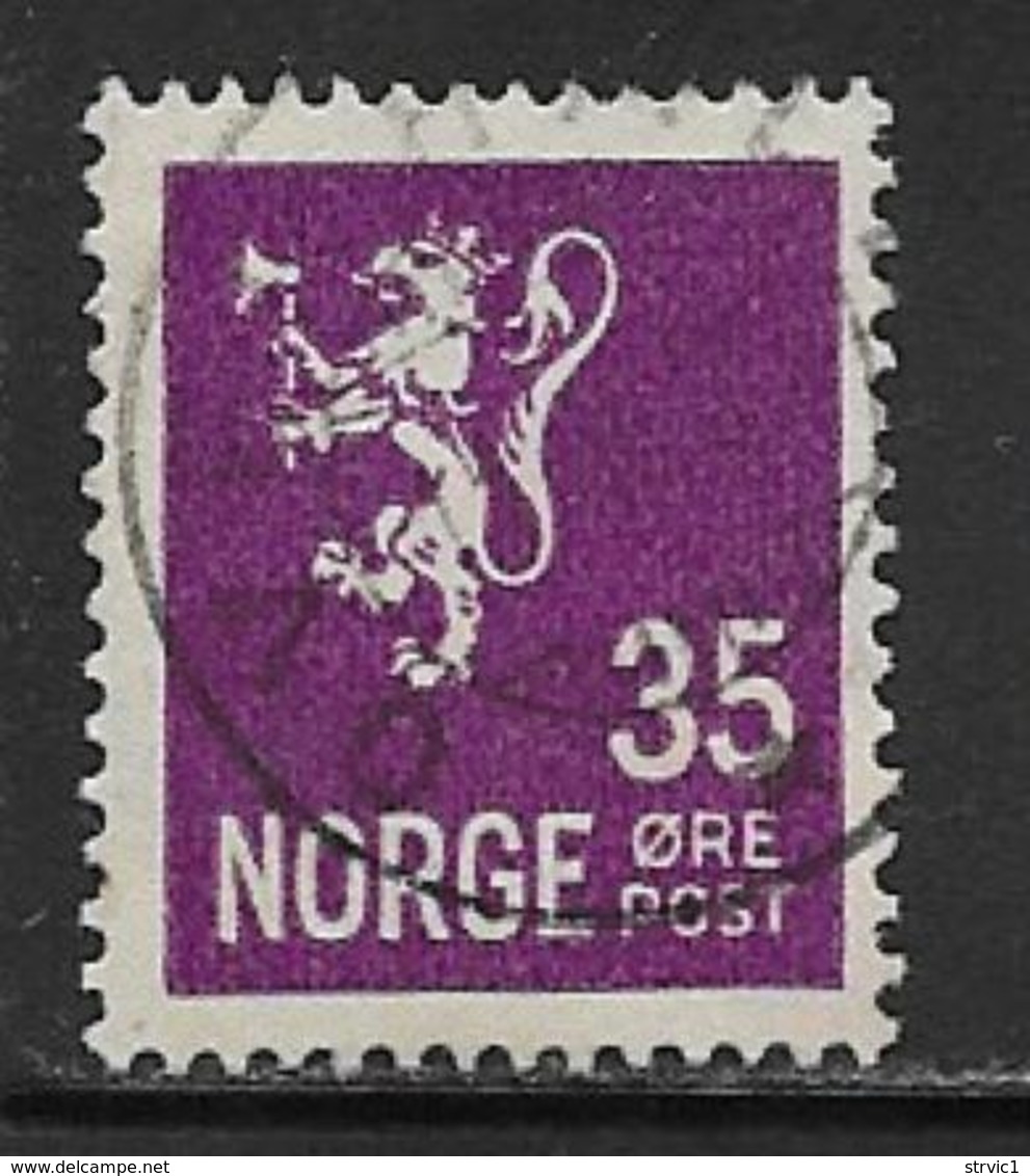 Norway, Scott # 124 Used Lion Rampant, 1934 - Gebruikt