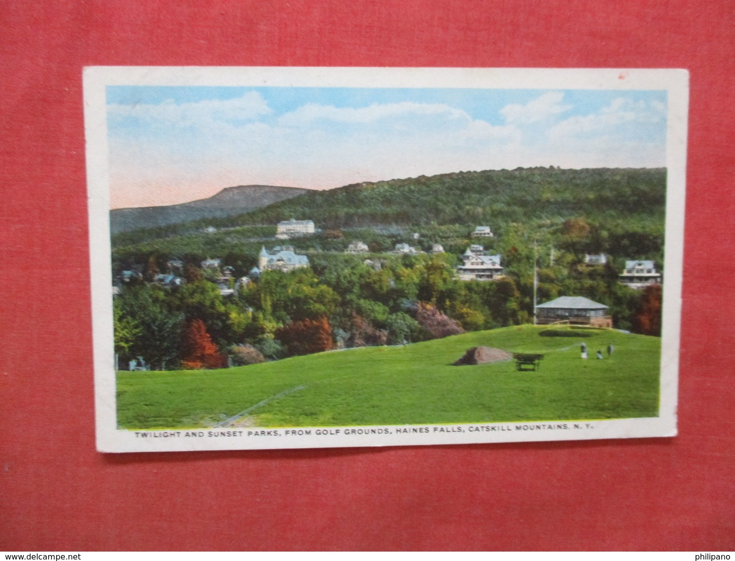 Twilight & Sunset Parks From Golf Course Haines Falls  Catskills   - New York  >    Ref 4112 - Catskills