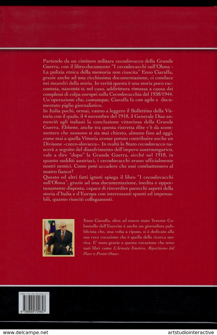 2017 ITALIA "CENTENARIO GRANDE GUERRA, I CECOSLOVACCHI SULL'OLONA" LIBRO 182/200 CON ANNULLO 24.09.2017 (SOLBIATE OLONA) - Guerre 1914-18