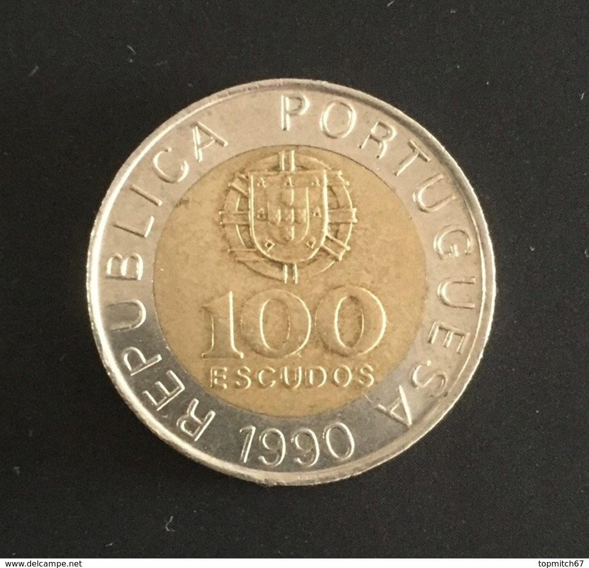 $G95-100 Escudos Coin Pedro Nunes - Portugal - 1990 - Portugal