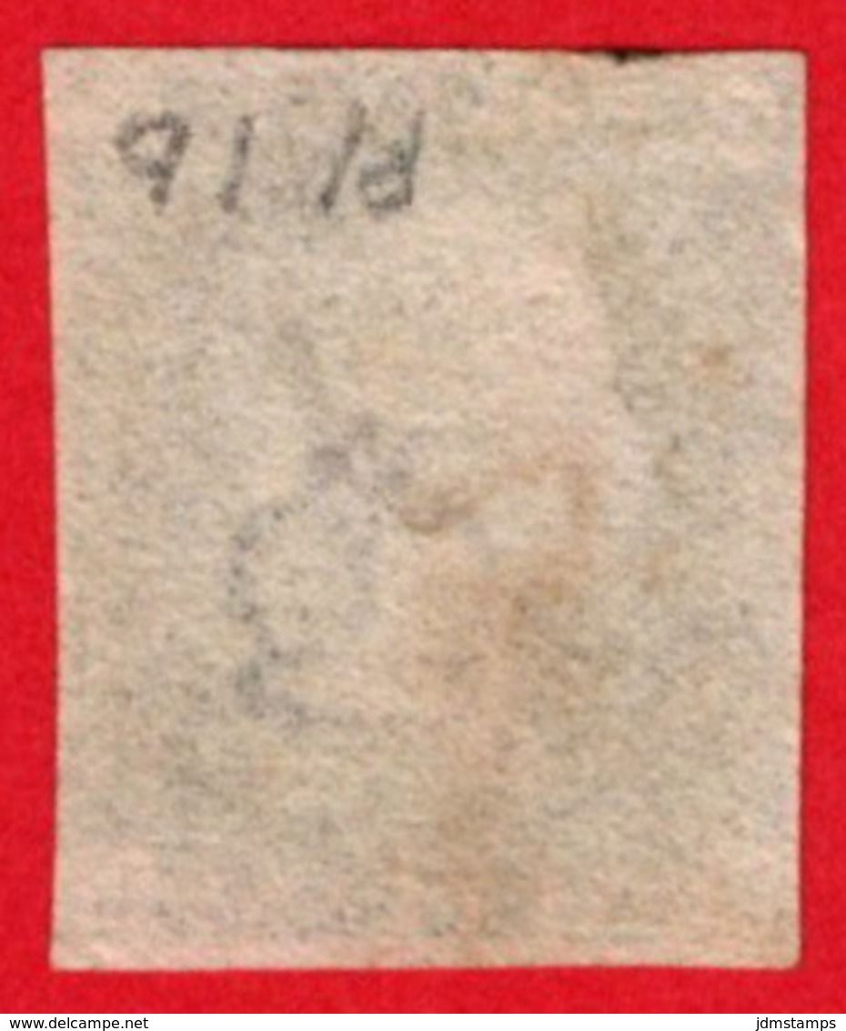 GBR SC #1 U (F,K) 1840 Queen Victoria 4 Margins W/red Cancel CV $320.00 - Used Stamps