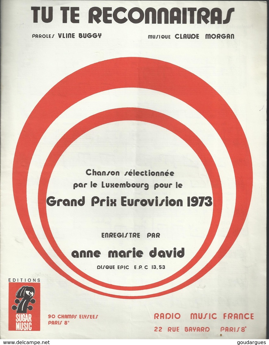 "Tu Te Reconnaitras" Anne Marie David - Chanson Sélectionnée Par Le Luxembourg Pour L'Eurovision 1973 - Sonstige & Ohne Zuordnung