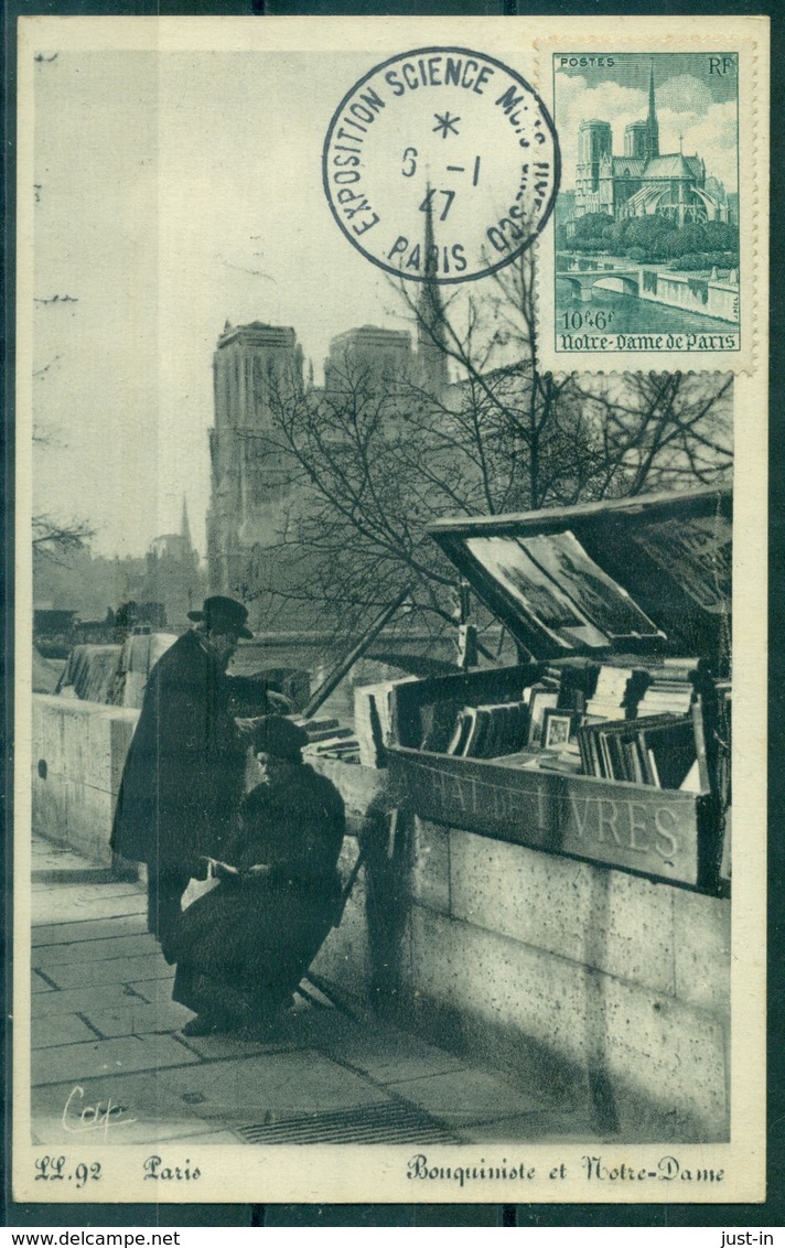 FRANCE Carte Maximum N°776  NOTRE DAME DE PARIS Ob Expo Science Unesco 6.1.1947 Ref Yvert  Cote 40 €  TB - 1940-1949