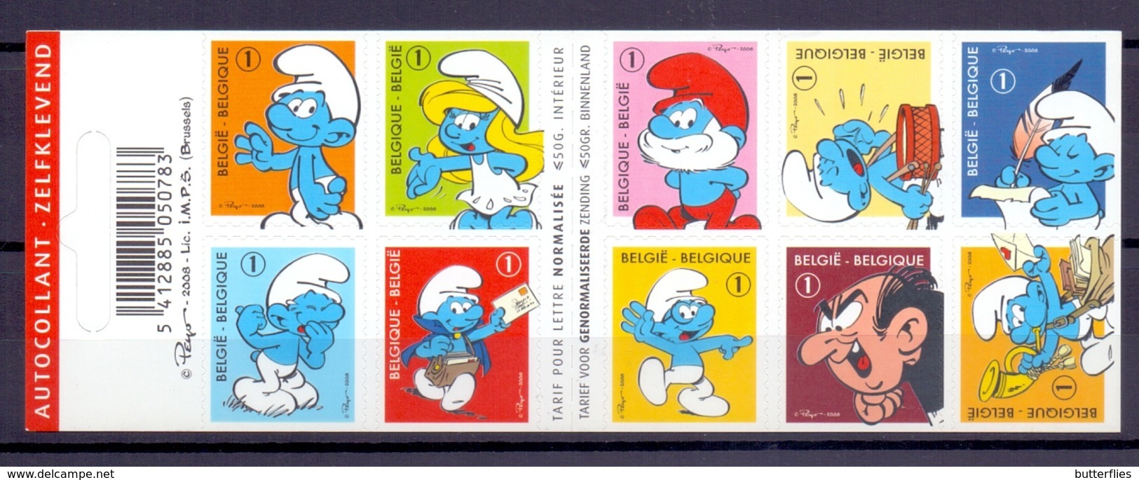 Belgie - ^ 2008 - OBP - ** B 95 - De Smurfen ** - 1997-… Permanente Geldigheid [B]