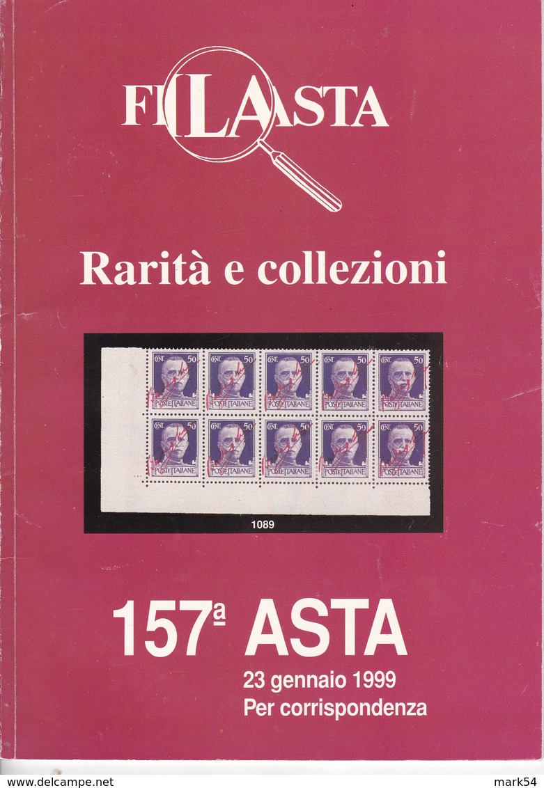 Filasta N. 157 Asta Del 23 Gennaio 1999 Rarità E Collezioni - Auktionskataloge