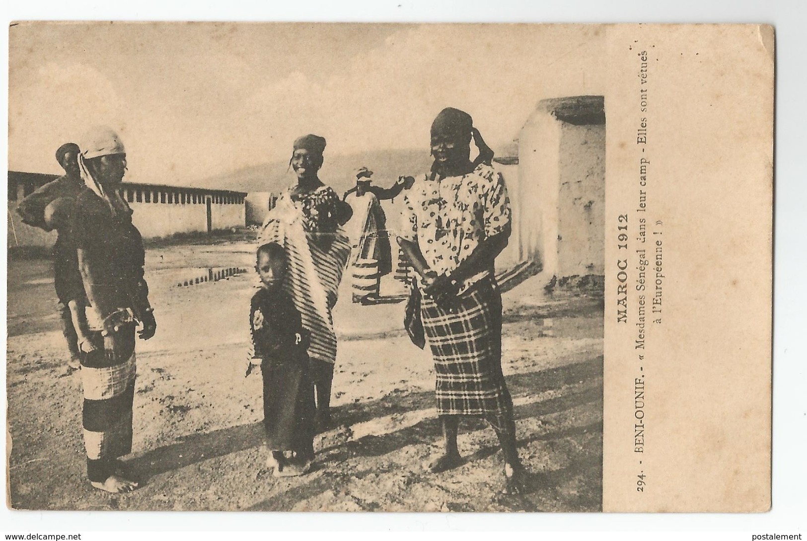MAROC 1912 - Rare - BENI-OUNIF - Mesdames Sénégal Vétues à L'Européenne ! Senegalaises - Autres & Non Classés