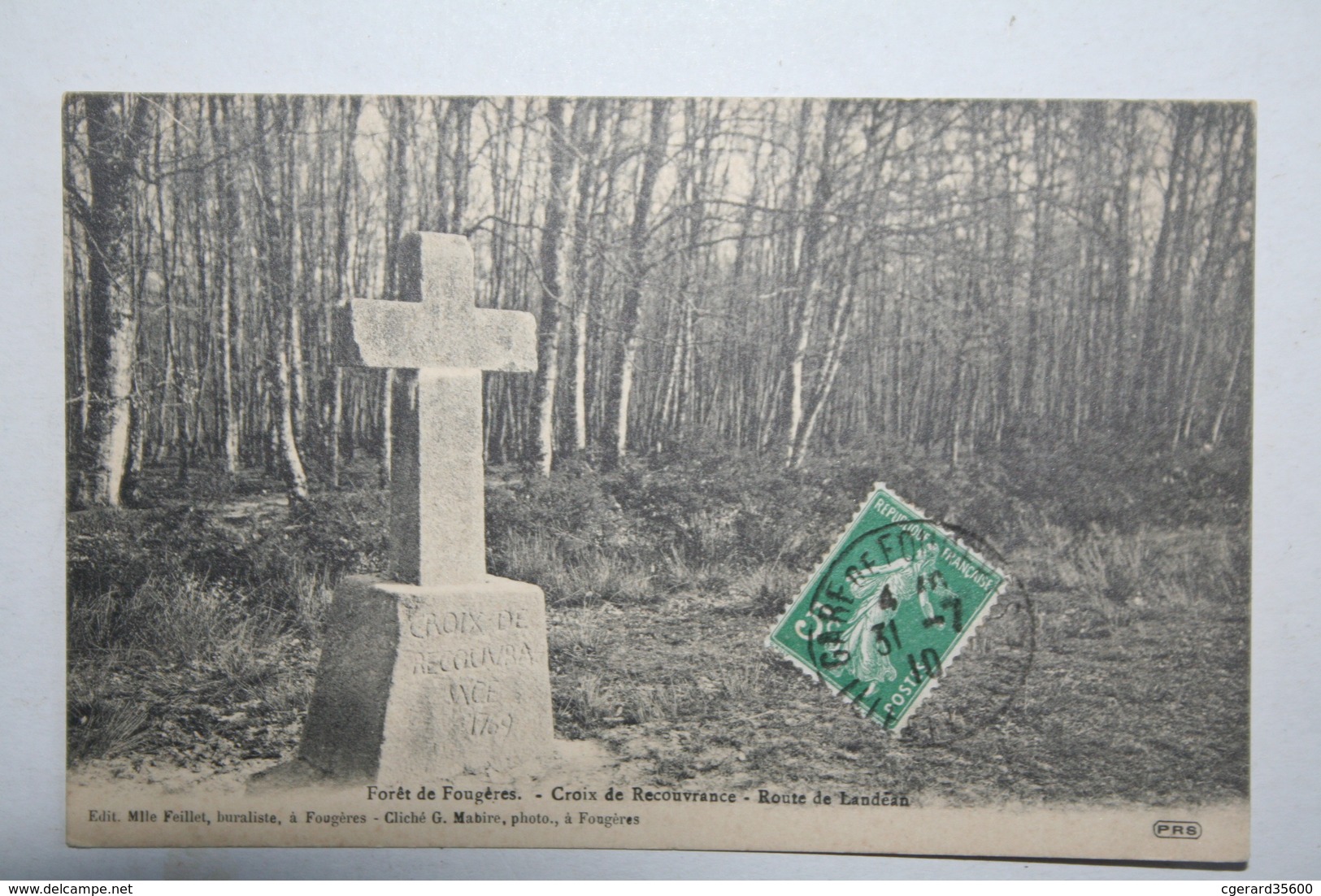 35 : Forêt De Fougères - Croix De Recouvrance - Route De Landéan - Fougeres