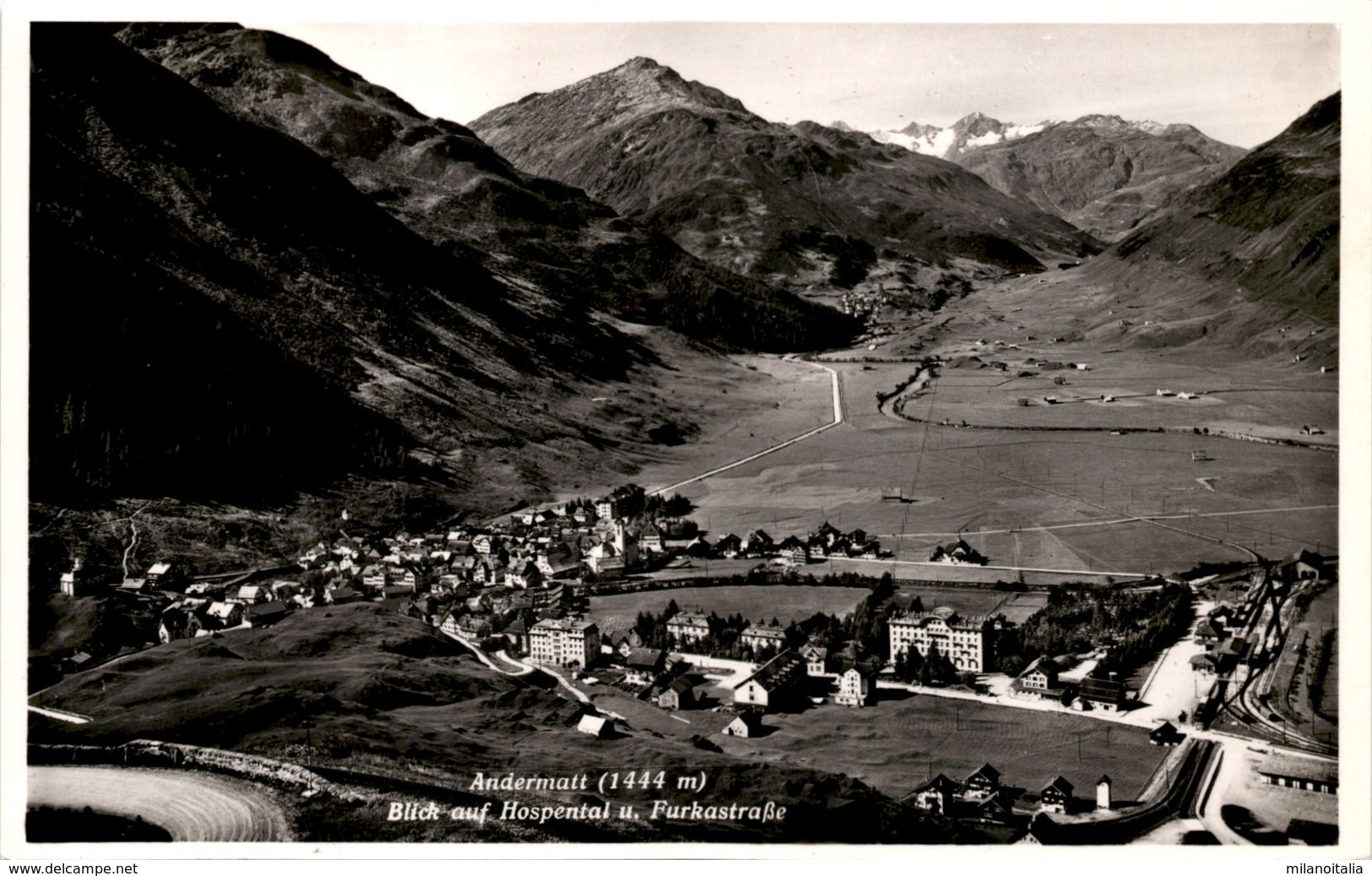 Andermatt - Blick Auf Hospental U. Furkastraße (1634) - Hospental