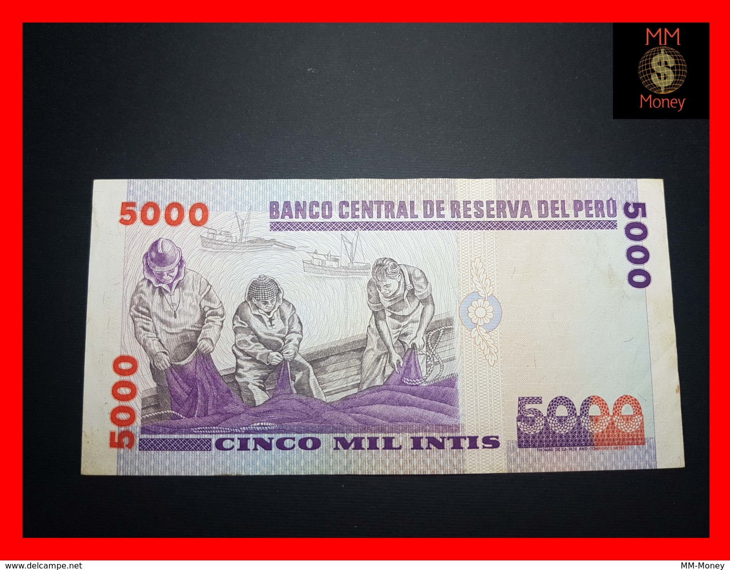 PERU 5.000  5000 Intis 9.9.1988  P. 139  TDRL  RARE    XF - - Pérou