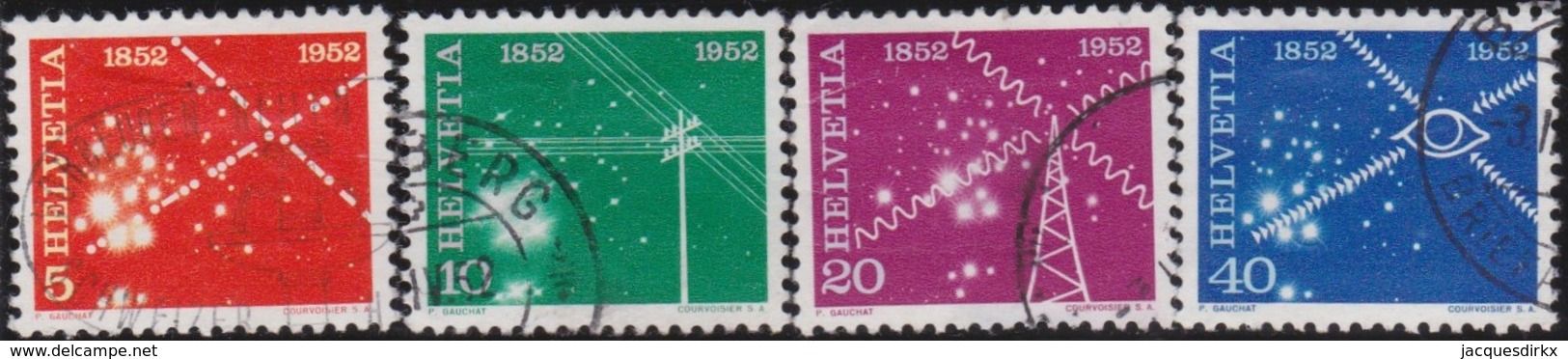Suisse    .   Yvert        .    517/520     .   O      .   Oblitéré   .   /   .   Gebraucht - Used Stamps