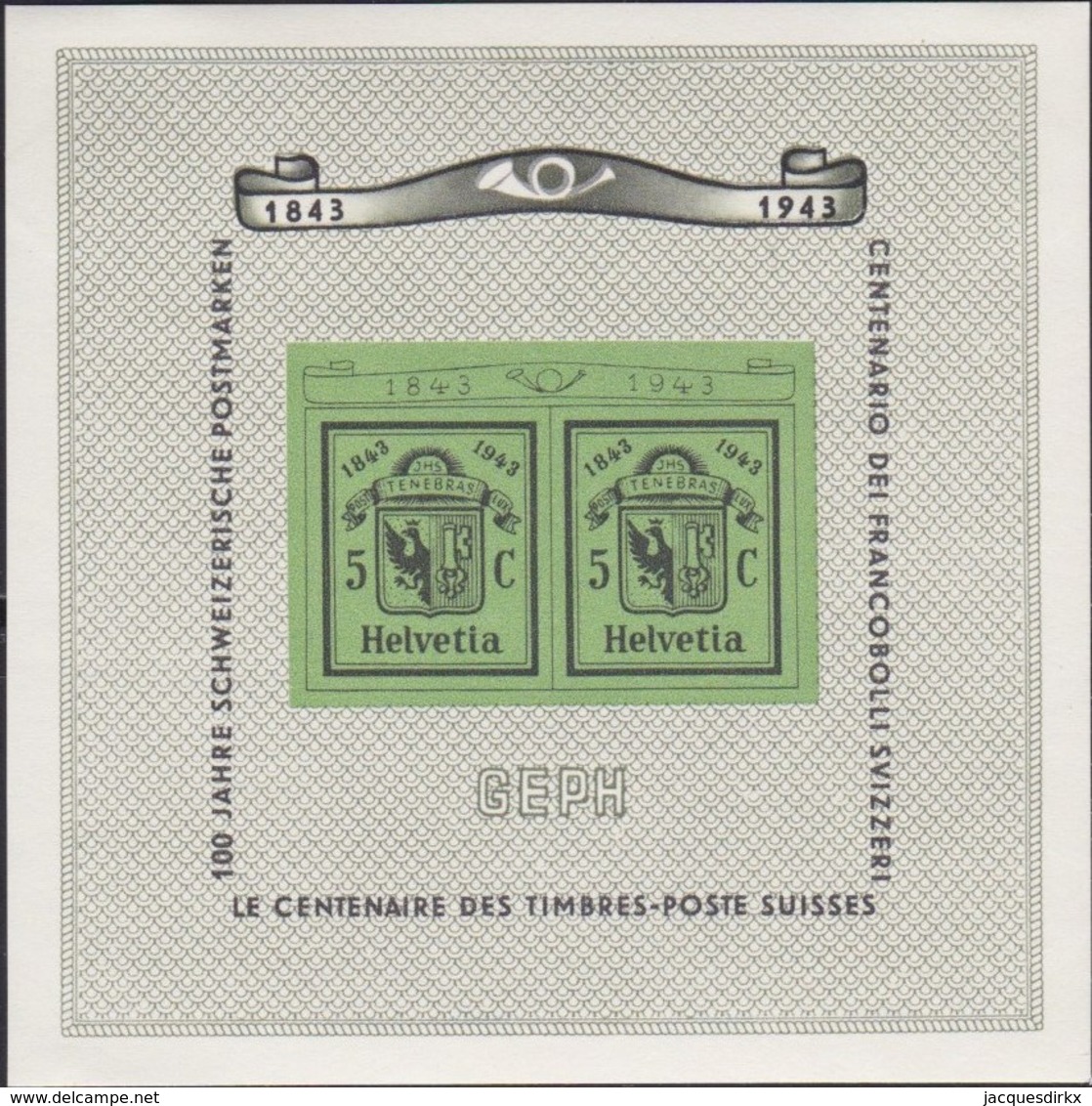 Suisse    .   Yvert        .  Bloc  10  (2 Scans)     .   **     .   Neuf   SANS Charnière   .   /   .   Postfrisch - Blocs & Feuillets