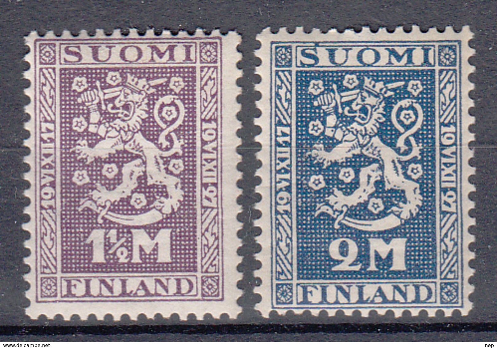 FINLAND - Michel - 1927 - Nr 126/27 Wz 2W - MNH** - Nuevos