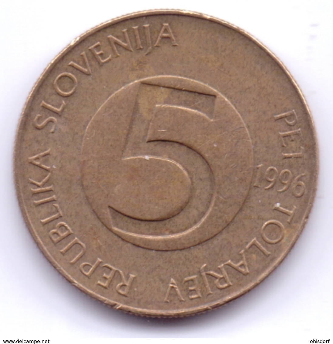 SLOVENIA 1996: 5 Tolarjev, KM 6 - Slovénie