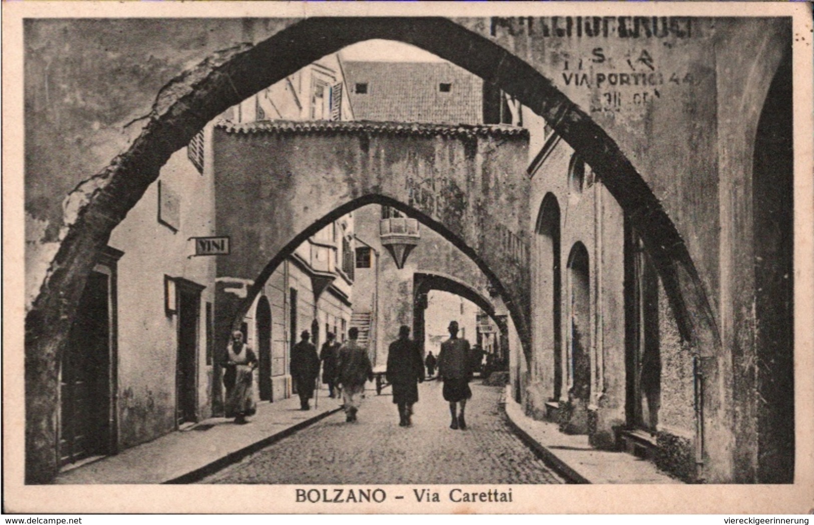 ! Alte Ansichtskarte Bozen, Bolzano, Via Carettai, 1935, Südtirol - Bolzano (Bozen)