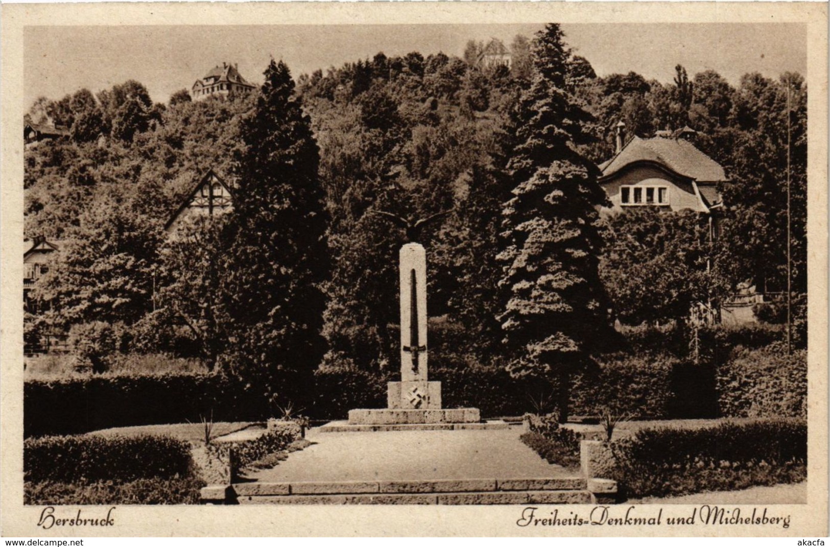 CPA AK Hersbruck Freiheits-Denkmal U Michelsberg GERMANY (959510) - Hersbruck