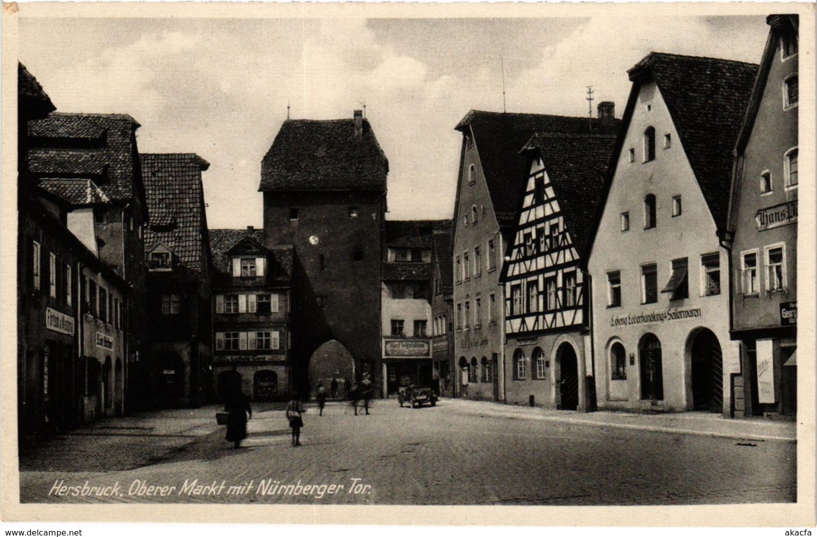 CPA AK Hersbruck Oberer Markt Mit Nurnberger Tor GERMANY (959563) - Hersbruck