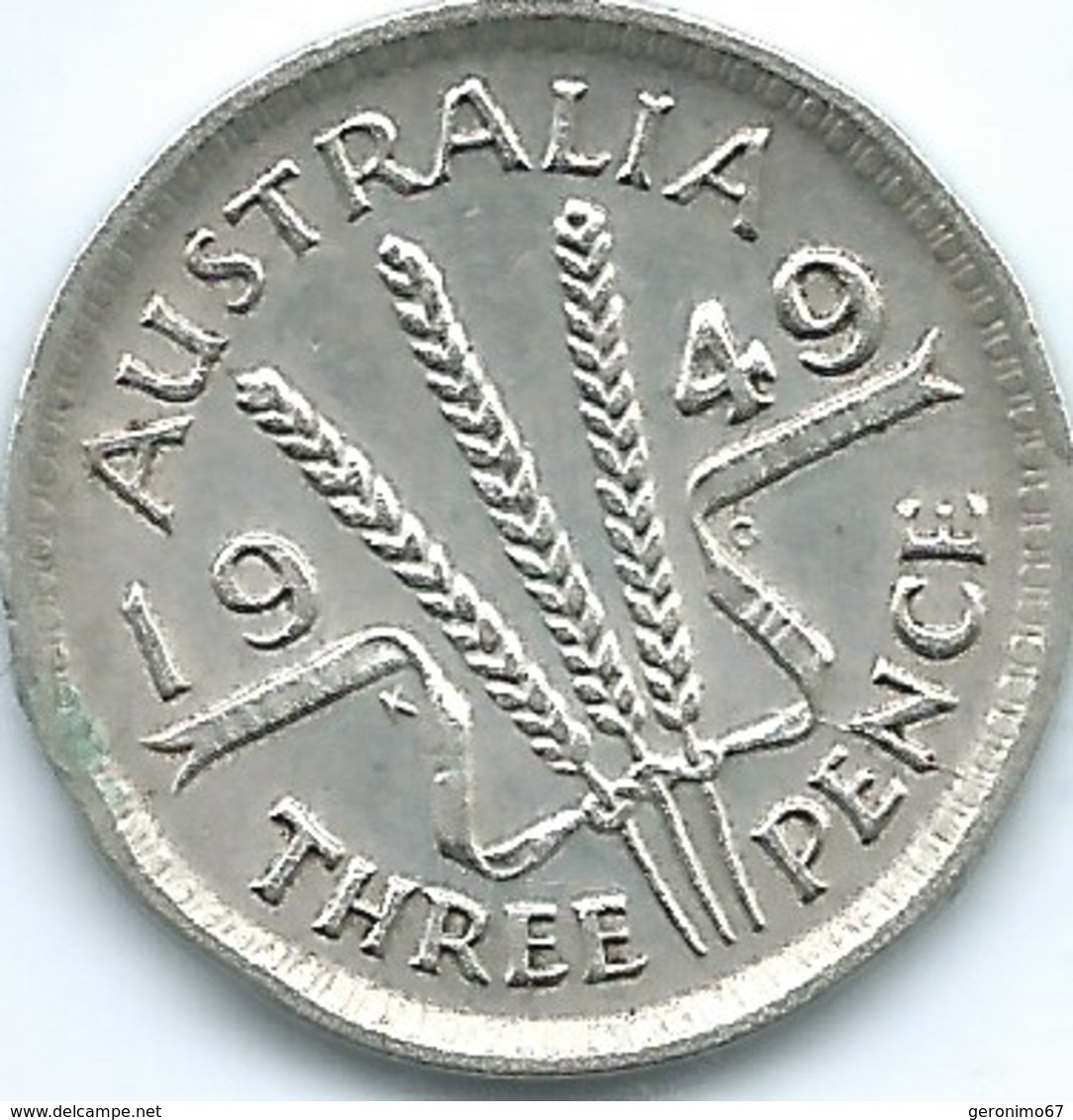 Australia - George VI - 1949 - 3 Pence - KM44 - Threepence