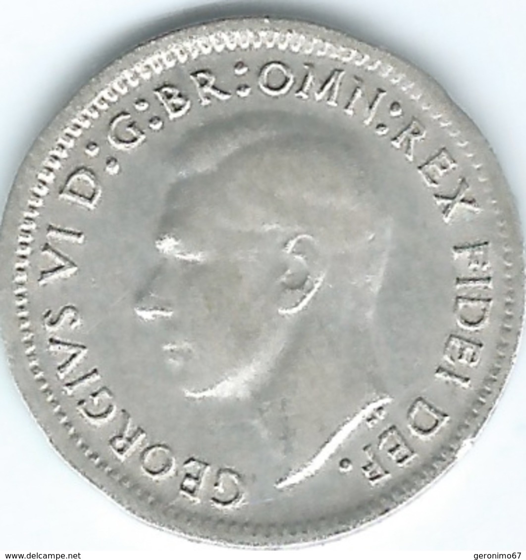 Australia - George VI - 1949 - 3 Pence - KM44 - Threepence