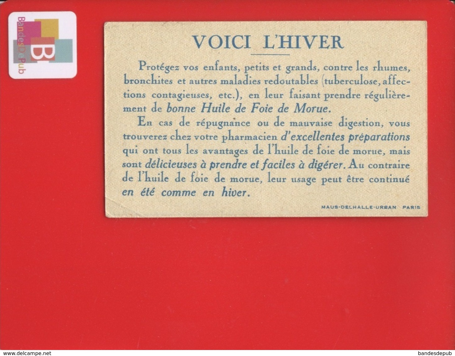 Huile De Foie De Morue Voici  L' Hiver  Chromo Image Culture Physique Enfants Exercice  S'accroupir Et Se Relever - Autres & Non Classés