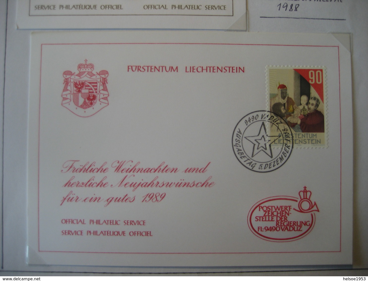 Liechtenstein- 2 FDC Glückwunschlarten Mi.Nr.932 Und 956 - Storia Postale