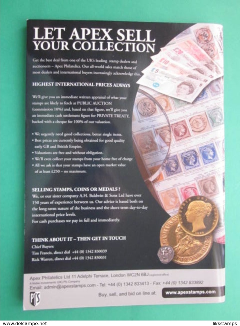 APEX PHILATELIC AUCTIONS CATALOGUE FOR SALE 106 THURSDAY 17th MARCH 2011 #L0149 - Cataloghi Di Case D'aste