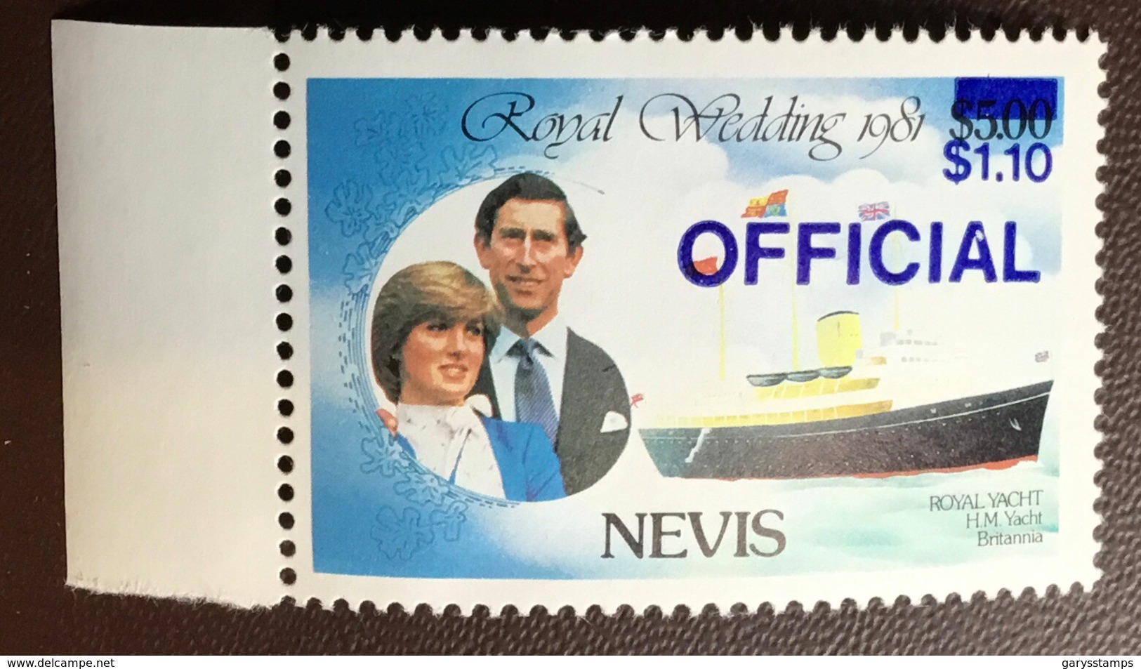 Nevis 1983 Official Deep Blue Surcharge MNH - St.Kitts En Nevis ( 1983-...)