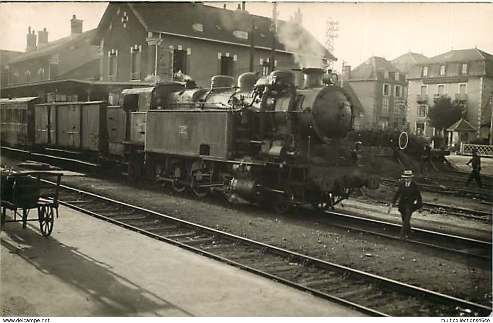 010620C - PHOTO VILAIN - CHEMIN DE FER TRAIN GARE - 19 EYGURANDE BC 5487 - Eygurande