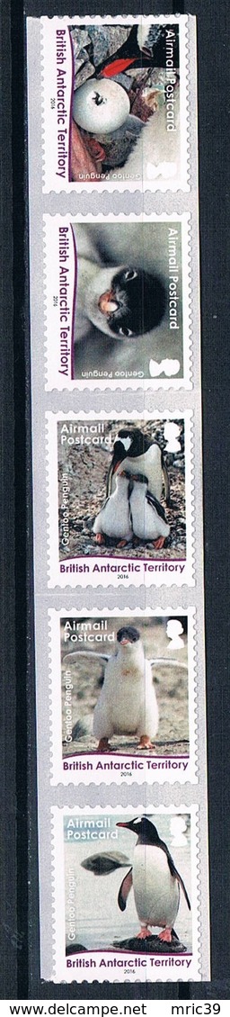 Serie Set Faune Animaux Fauna  Animals  Penguins  Adhesif  Neuf MNH **   BAT  British Antartic Territory 2018 - Pingouins & Manchots