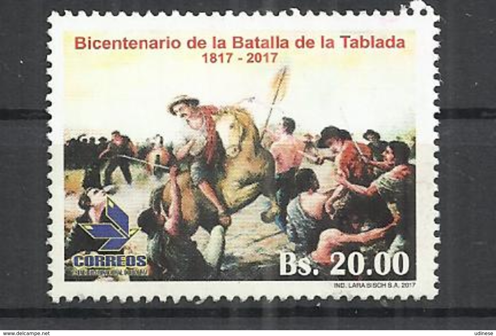 BOLIVIA 2017 - LA TABLADA BATTLE - USED OBLITERE GESTEMPELT USADO - Bolivia