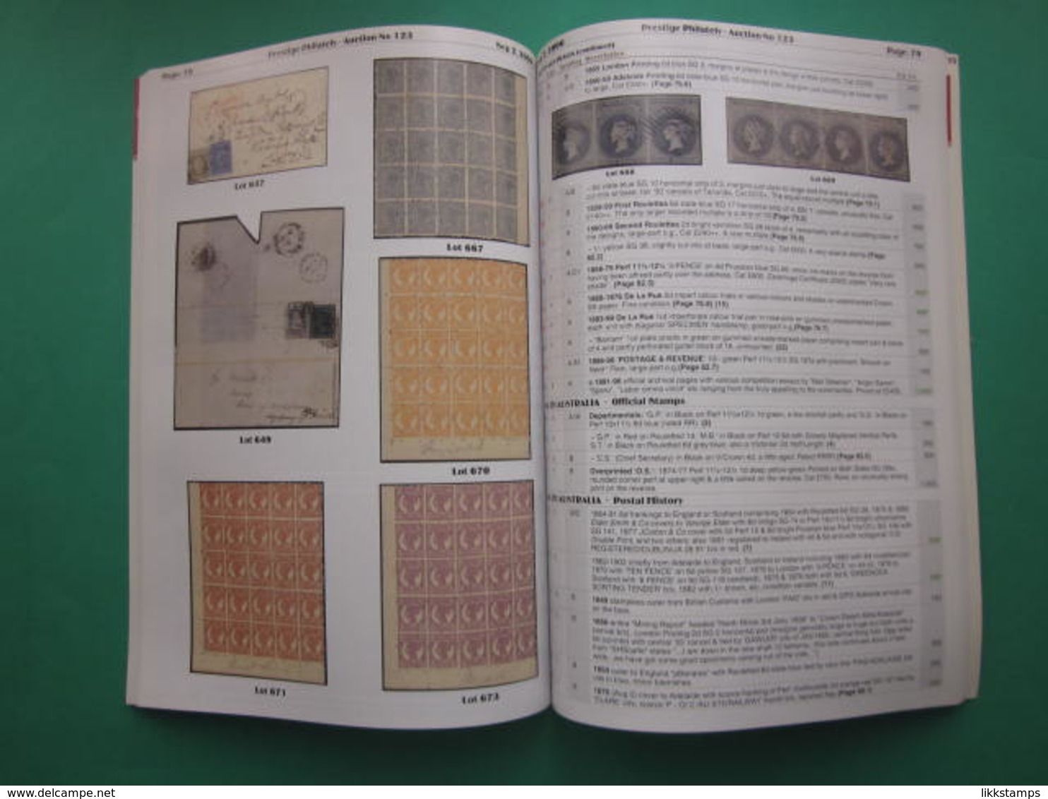 PRESTIGE PHILATELY - AUCTION CATALOGUE FOR SALE 123 SATURDAY 2nd SEPTEMBER 2006 #L0156 - Cataloghi Di Case D'aste