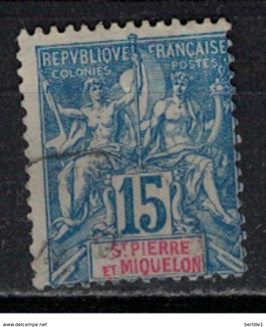 SAINT PIERRE ET MIQUELON          N°  YVERT    64    OBLITERE       ( OB  7 / 40 ) - Usados