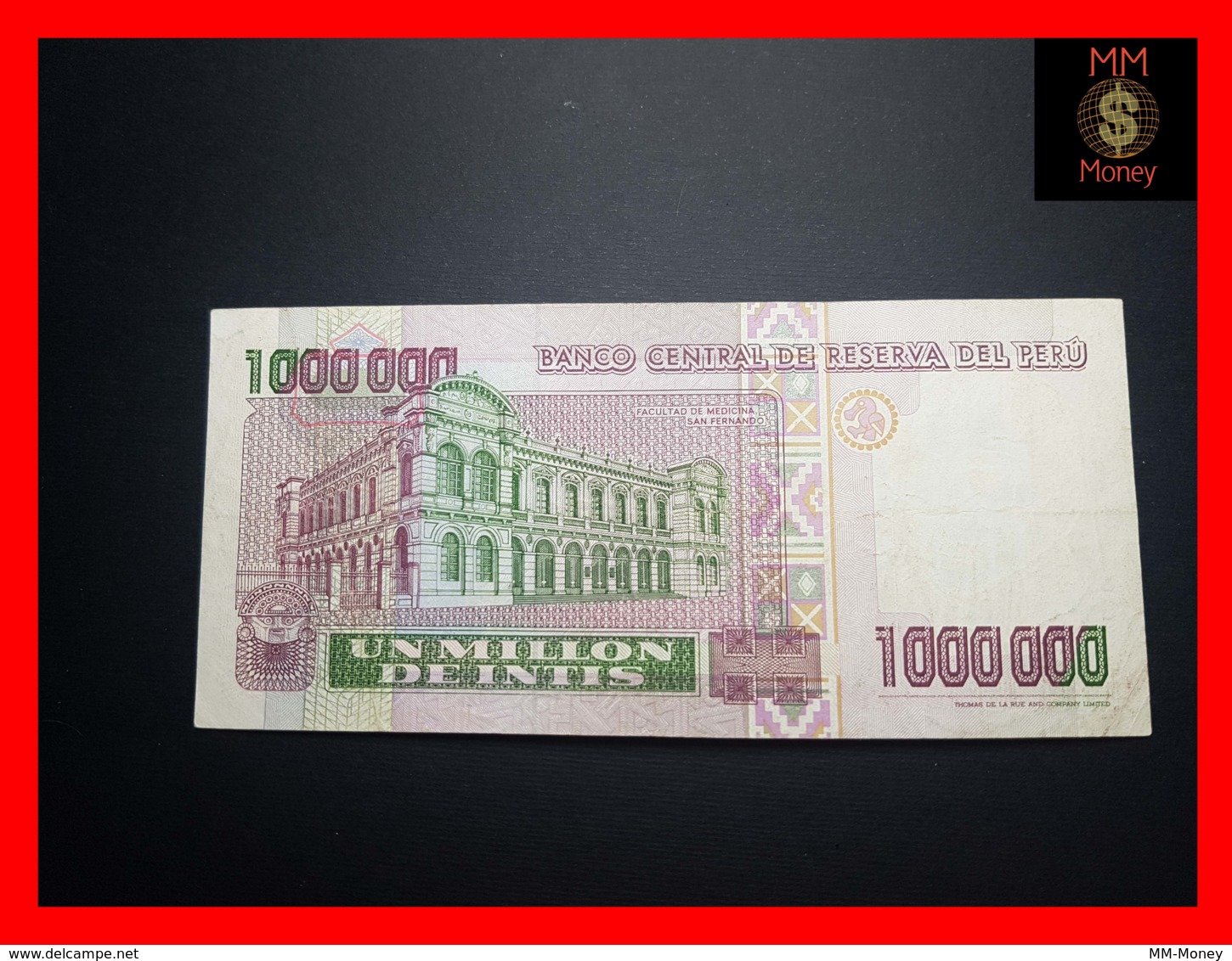 PERU 1.000.000 1000000 Intis 5.1.1990 P. 148 TDRL  VF - Perù