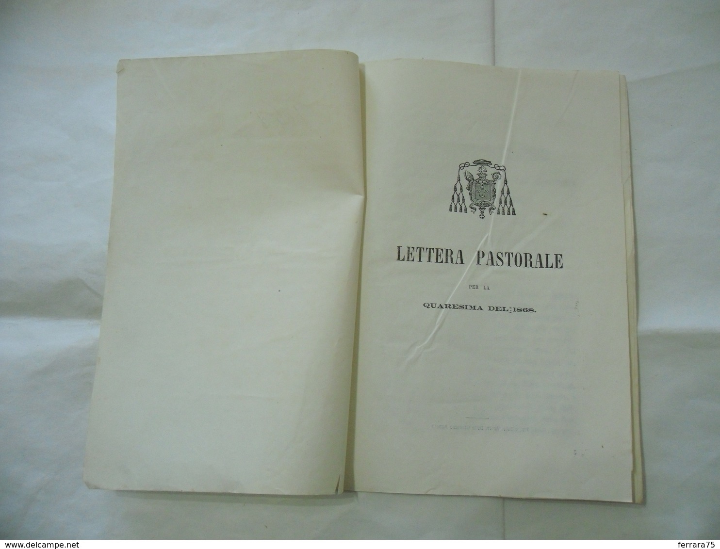 LETTERA PASTORALE PER LA QUARESIMA LUIGI NAZARI DI CALABIANA MILANO 1868 - Religion