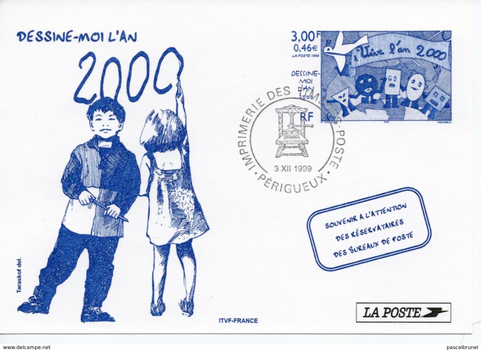 LA POSTE SOUVENIR - DESSINE MOI L'AN 2000 - Correos & Carteros