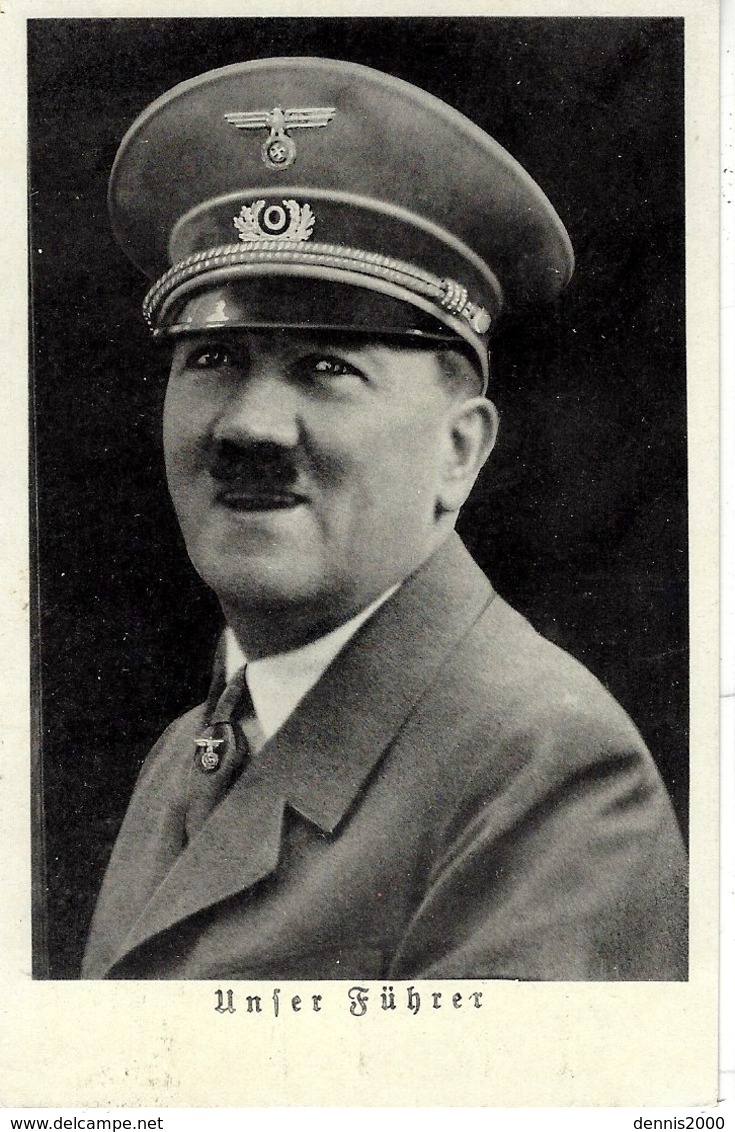 1938 -  Post Karte With Ceskoslovenko Stamp 20 Haleru  - Adolf Hitler Photo - Covers & Documents