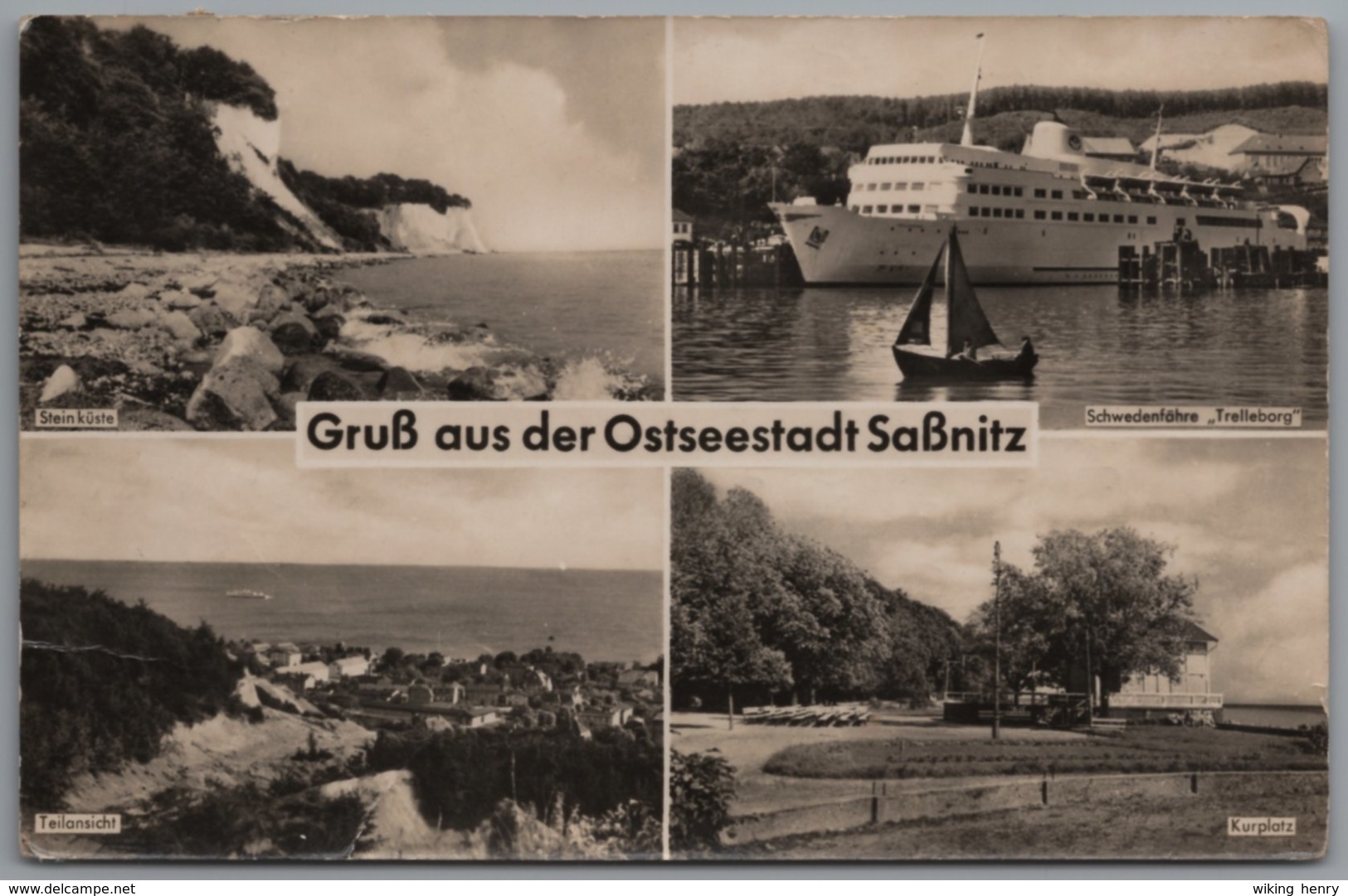 Sassnitz Auf Rügen - S/w Mehrbildkarte 4 - Sassnitz