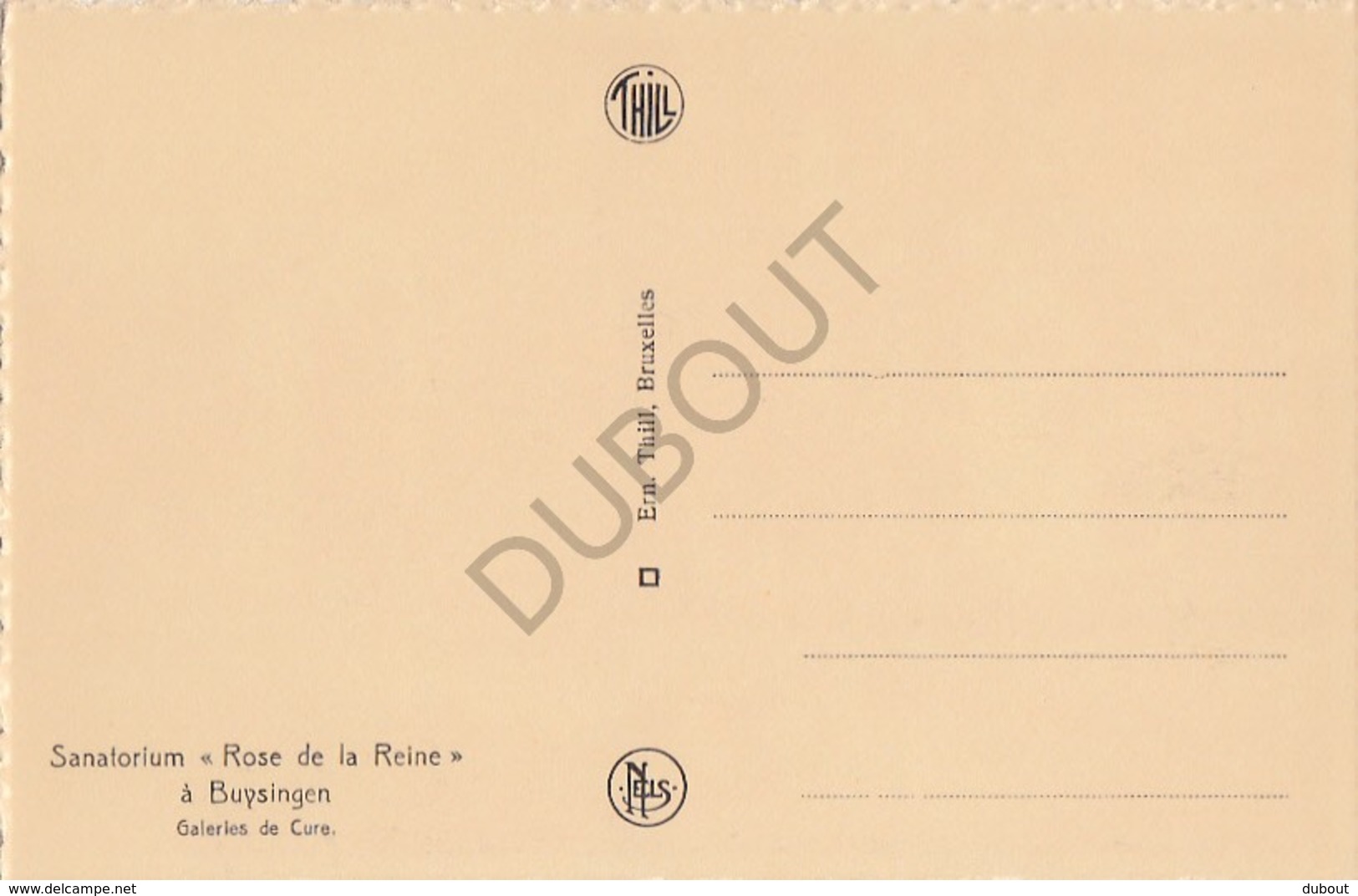 Postkaart-Carte Postale BUIZINGEN Sanatorium Rose De La Reine - Galeries De Cure (B292) - Halle