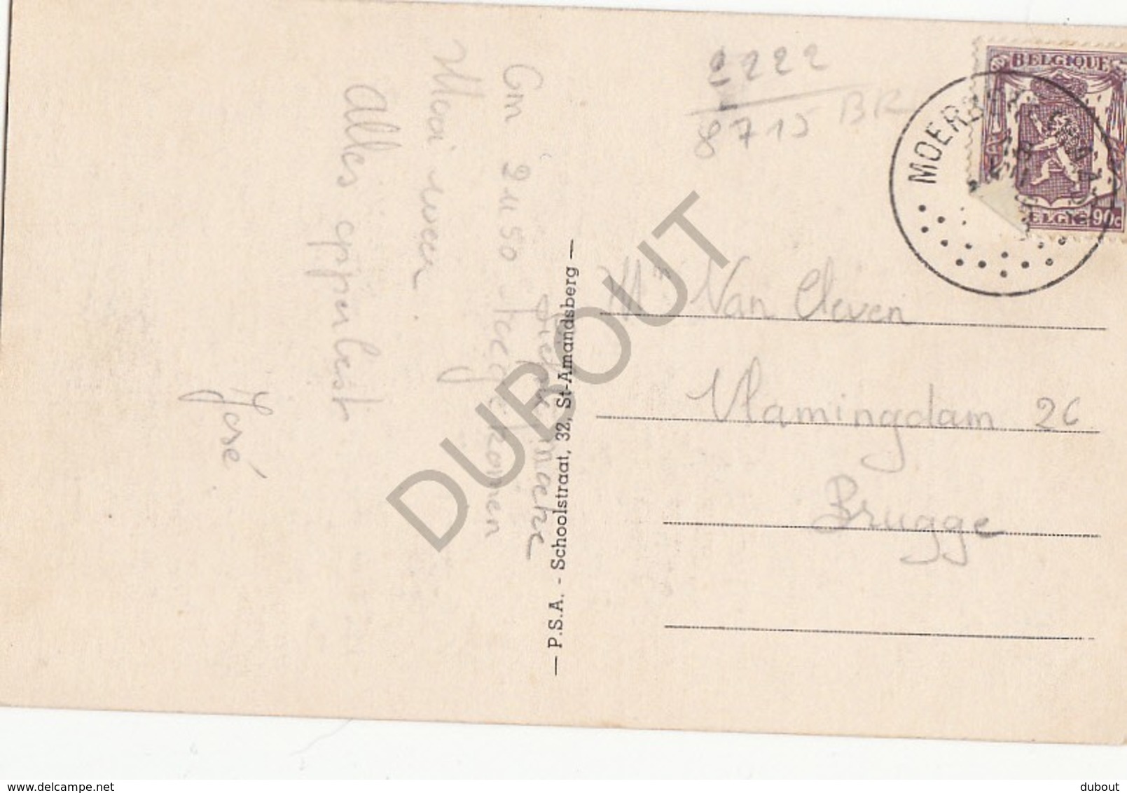 Postkaart-Carte Postale MOERBEKE-WAAS Jeugdherberg Francipanij  (B207) - Moerbeke-Waas