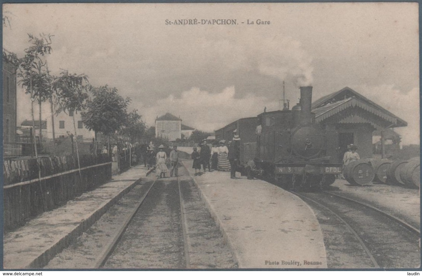 Saint André D' Apchon , Train En Gare , Animée - Autres & Non Classés