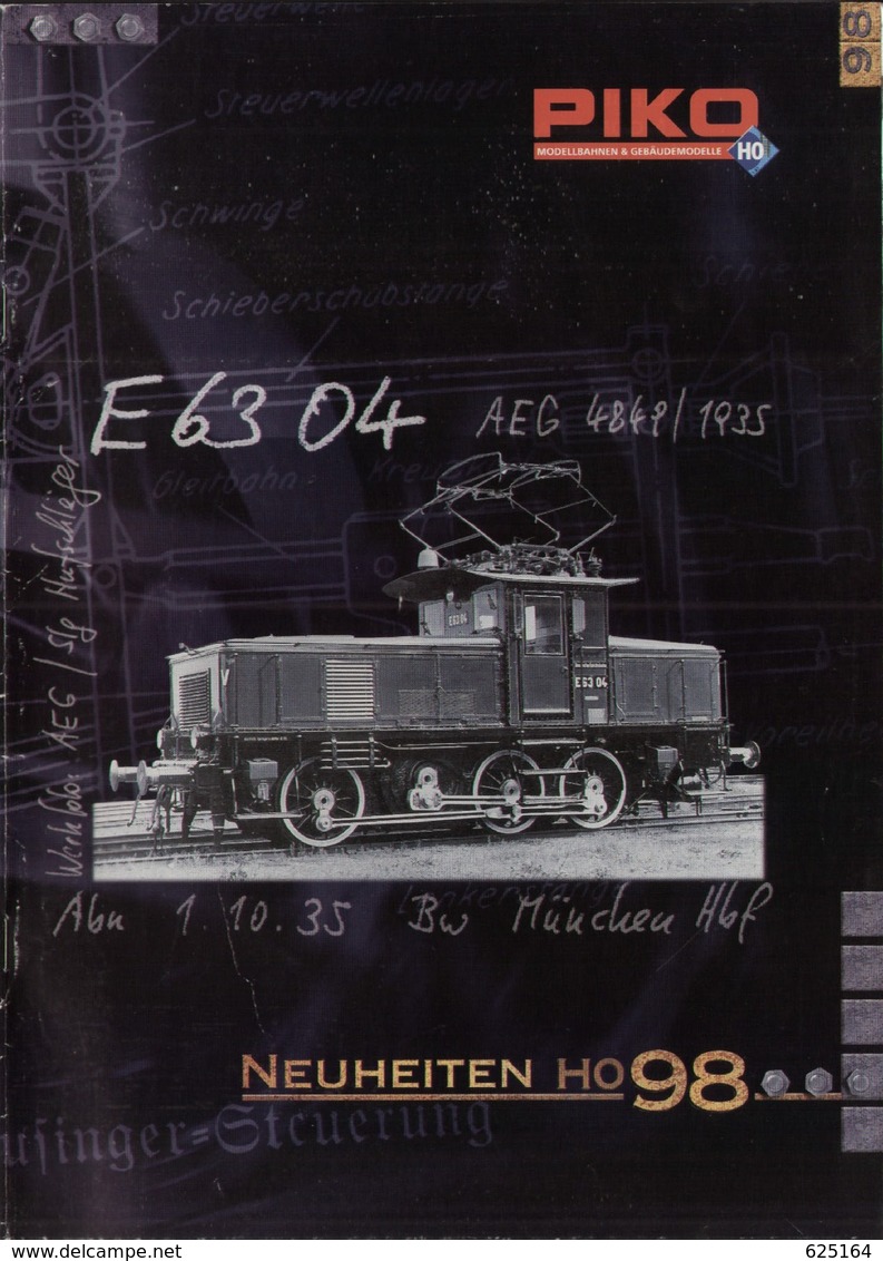 Catalogue PIKO 1998 Modellbahnen & Gebäumodelle Neuheiten HO + Prezzi LIT - German