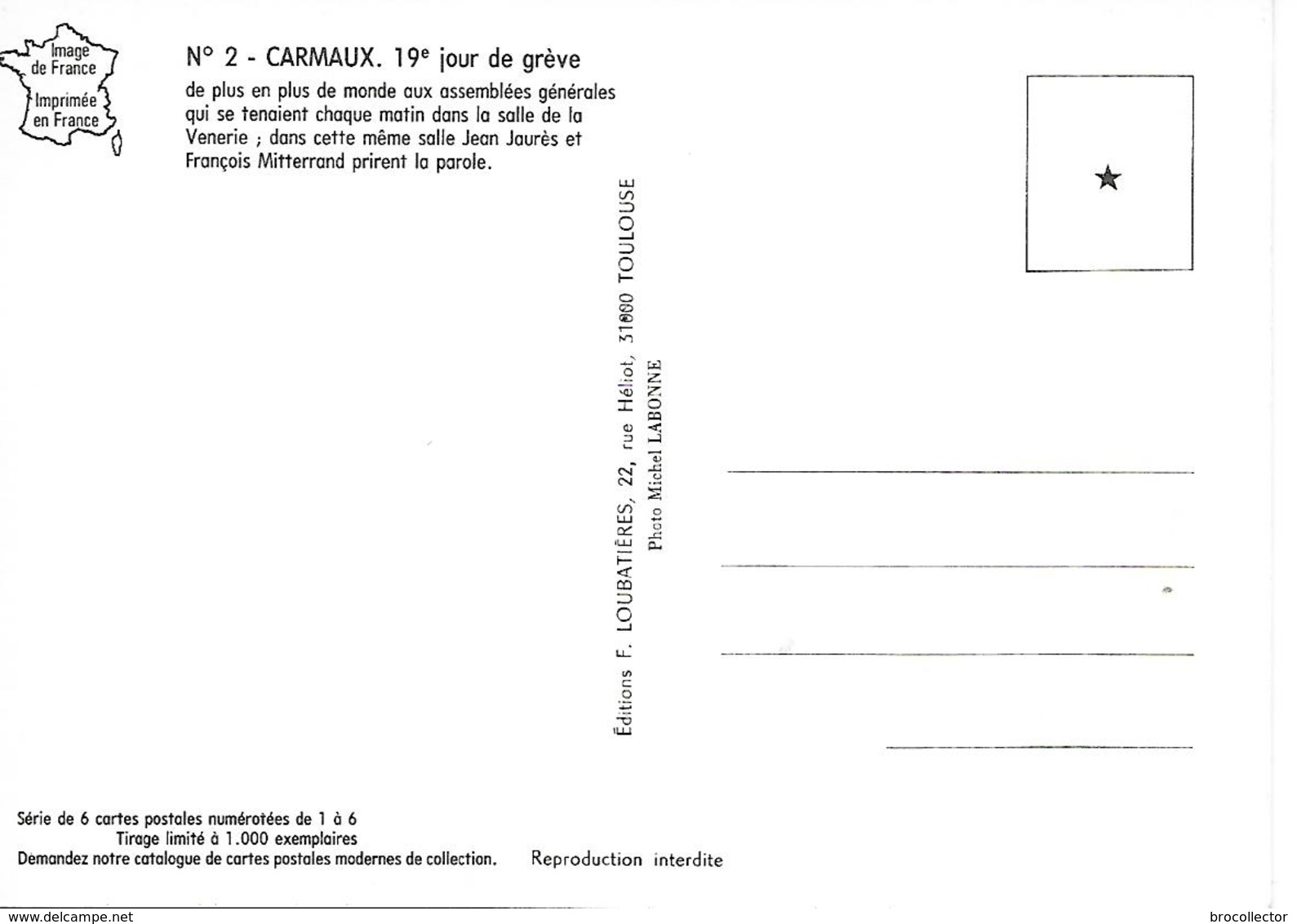 CARMAUX ( 81 ) - Grève Des Mineurs - 1983  ( C.P.M.  , Gd - Ft ) - Grèves