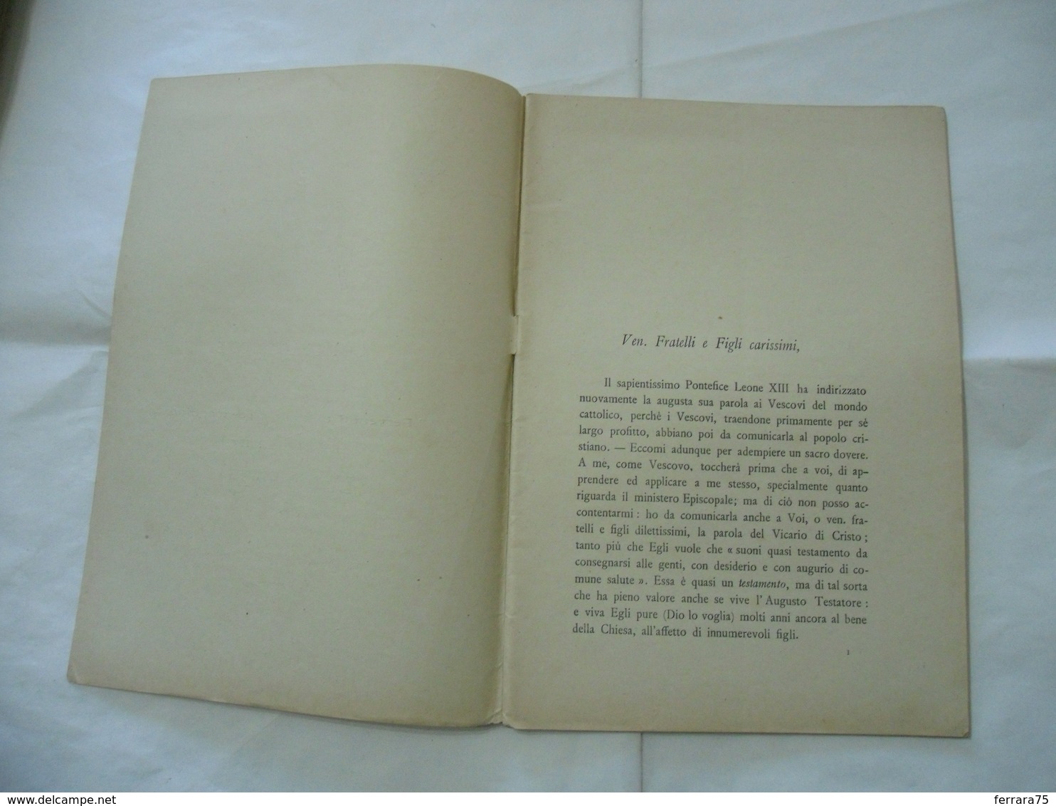 COMUNICAZIONE LETTERA APOSTOLICA DEL SOMMO PONTEFICE LEONE XIII 1902 - Religion