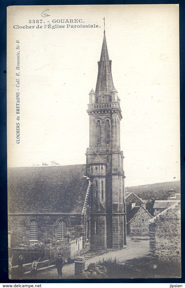 Cpa Du 22 Gouarec -- Clocher De L' église Paroissiale    AVR20-120 - Gouarec