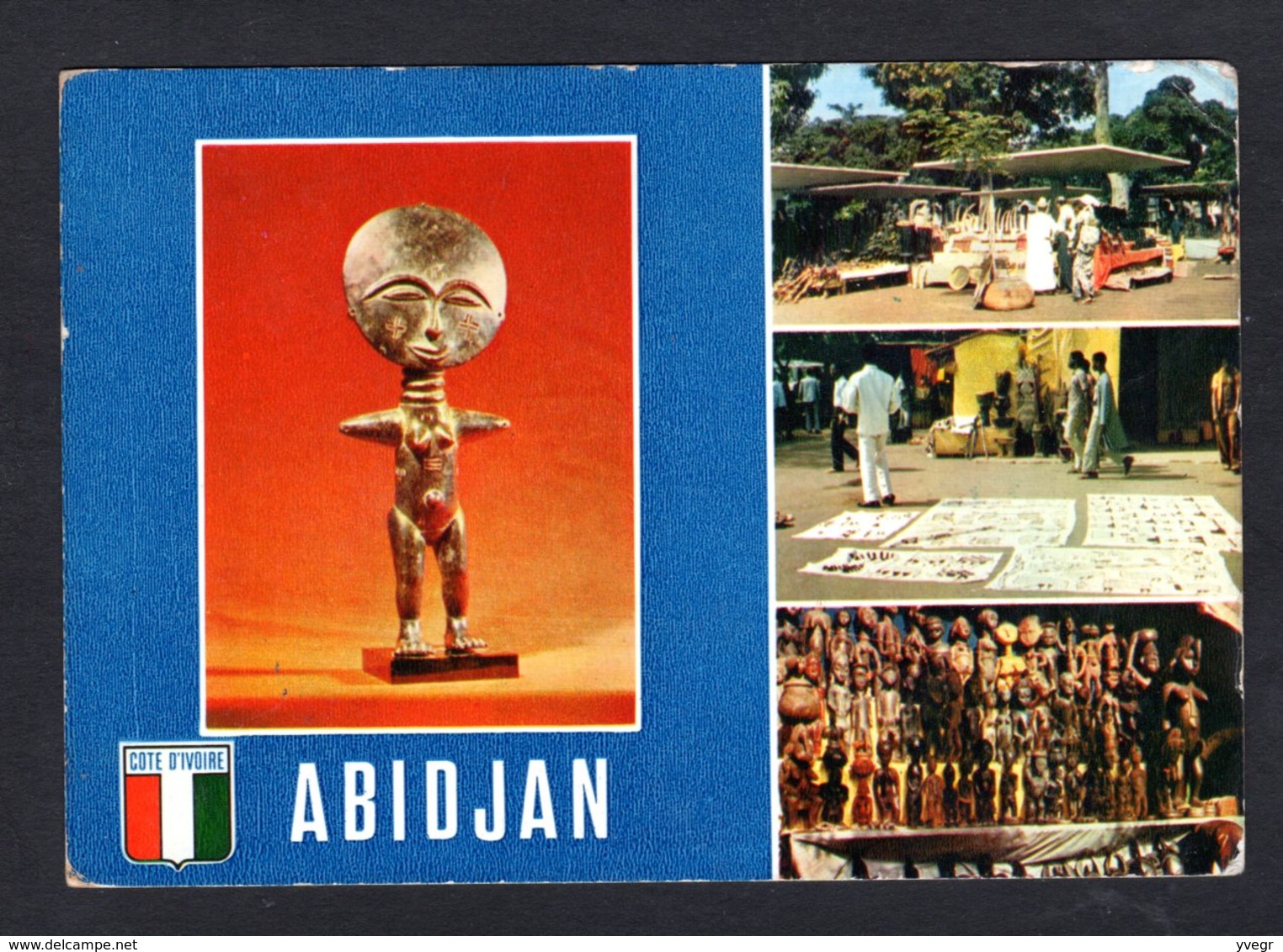 Côte D'Ivoire - ABIDJAN - 6751 - Artisanat Sur Le Plateau  - Multi Vues - ( Agence Ivoirienne Hachette) Postée En 1980 - Côte-d'Ivoire