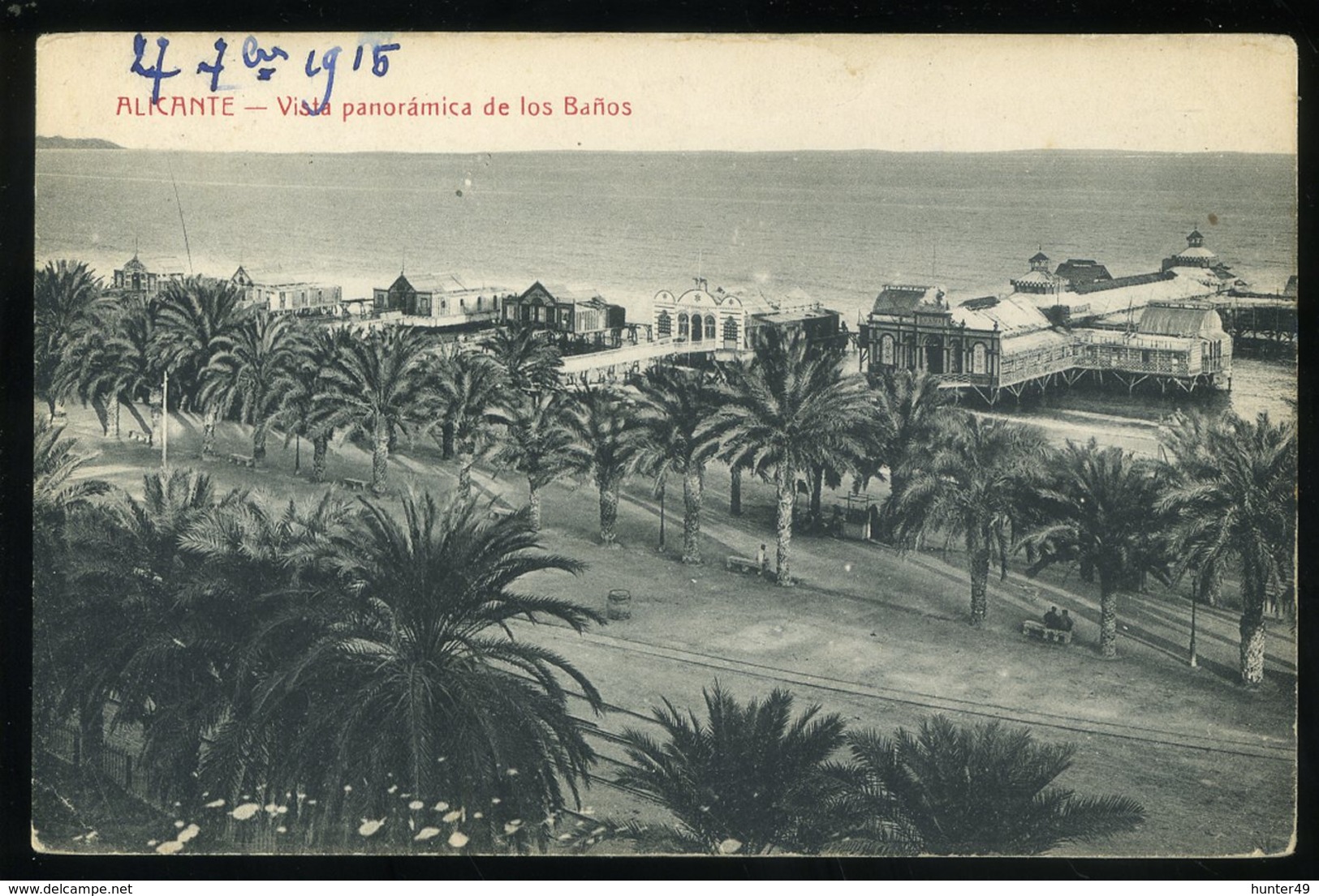 Alicante Vista Panoramica De Los Banos 1915 Castaneira Y Alvarez - Alicante