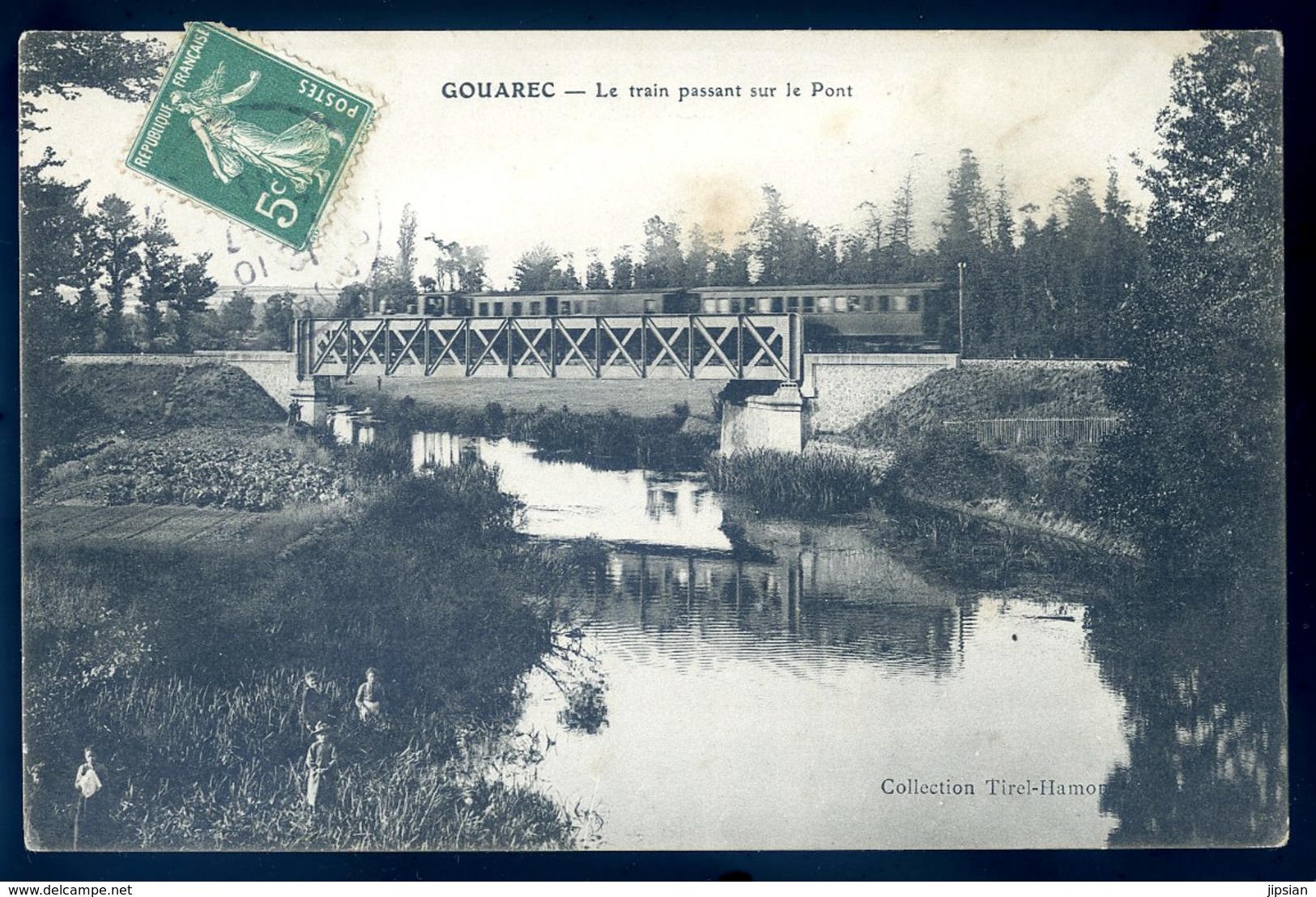 Cpa Du 22 Gouarec , Le Train Passant Sur Le Pont  AVR20-120 - Gouarec