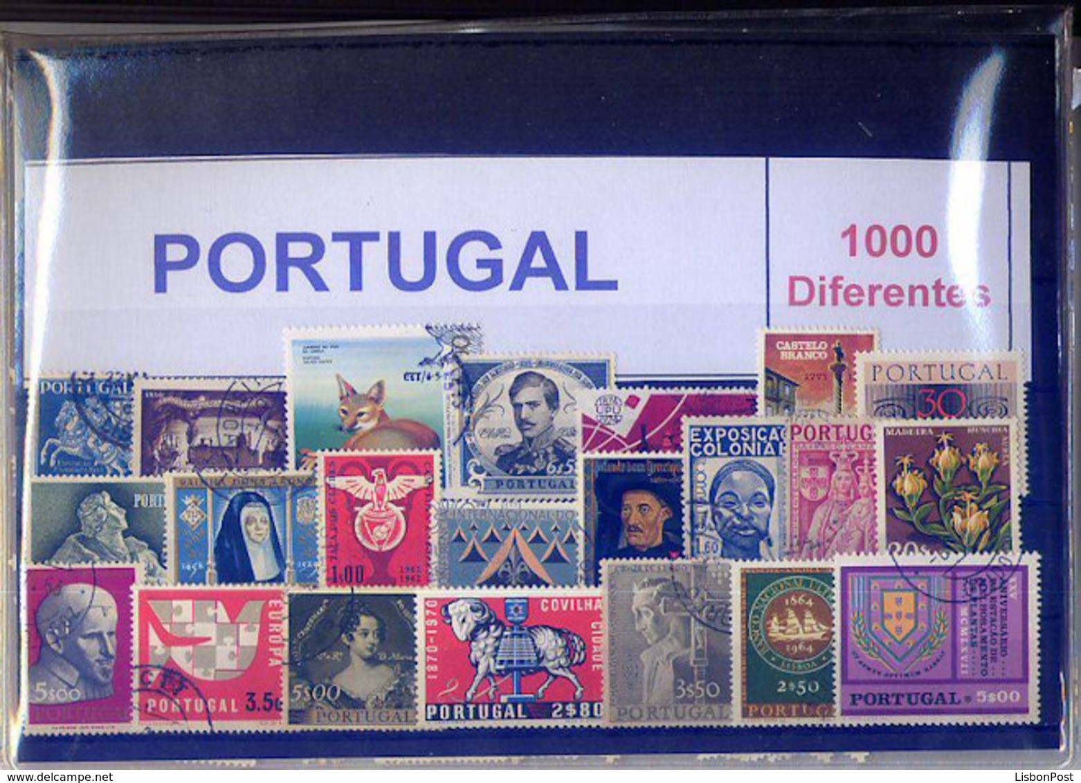 Portugal PACKAGE, PAQUET, 1000 DIFFERENT Stamps - Lotes & Colecciones