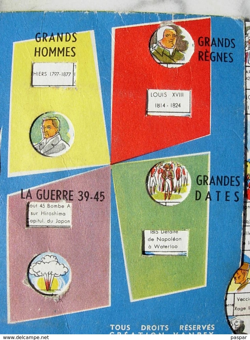 Carte à Système à Glissière Digest De L'écolier L'Ardoise Enchantée Années 1960 Sainte-Anne De Claix Charente - Fiches Didactiques